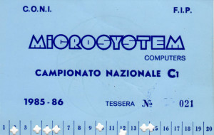 MicroSystem - Stagione 1985/86 - Fronte